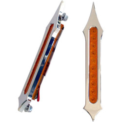 PartzBiz HD DS20401753 - Accutronix Chrome Tribal Slotted Amber Lens LED กระเป๋าติดข้างรถ ไฟเลี้ยวเบรค | BL02-LSC PartzBiz HD DS20401753 - Accutronix Chrome Tribal Slotted Amber Lens LED กระเป๋าติดข้างรถ ไฟเลี้ยวเบรค | BL02-LSC