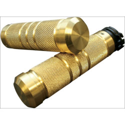 PartzBiz HD DS06301119 - Accutronix มือจับทองเหลืองแบบ Knurled สไตล์โกธิคแบบกำหนดเองสำหรับคันเร่งสาย Harley