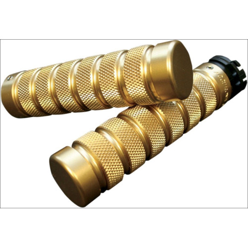 PartzBiz HD: 4425002-Accutronix ปลอกแฮนด์ทองเหลืองแบบมีรอยบากสไตล์โกธิคแบบกำหนดเองสำหรับ Harley Cable Throttle