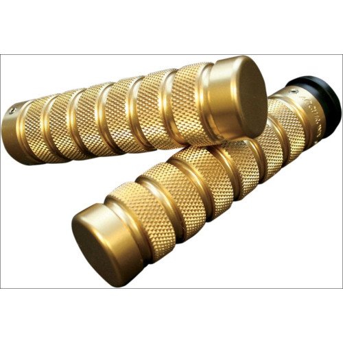 PartzBiz HD: 4425003-Accutronix Custom Gothic Style Brass Hand Grips for Harley Throttle By Wire | GR101-KN5 PartzBiz HD: 4425003-Accutronix Custom Gothic Style Brass Hand Grips for Harley Throttle By Wire | GR101-KN5