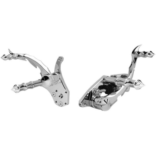 PartzBiz HD: 4425012-Accutronix FC103-SLC Chrome Billet Tribal การควบคุมไปข้างหน้า Harley EVO Softail FLH FXWG
