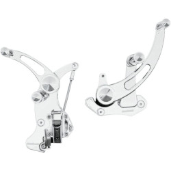 PartzBiz HD DS16220534 - Accutronix FC405-SSC Slotted Chrome Plus +6 ระบบควบคุมไปข้างหน้า Harley 14-18 FLH/T | FC405-SSC