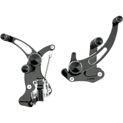 PartzBiz HD DS16220535 - Accutronix FC405-SSN Slotted Black Plus +6 ระบบควบคุมไปข้างหน้า Harley 14-18 FLH/T | FC405-SSN