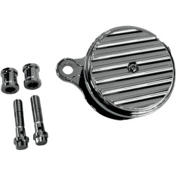 PartzBiz HD DS10100929 - Joker Machine Chrome Finned Performance เครื่องฟอกอากาศ Harley Twin Cam 99-15 | 02-142ซี