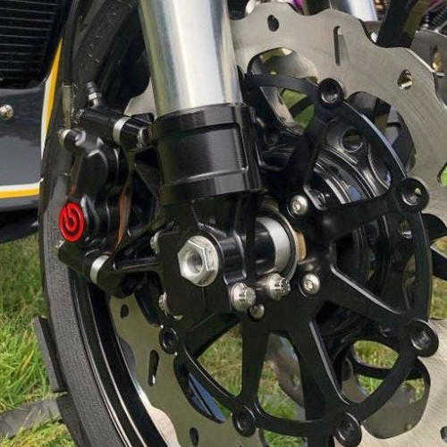 PartzBiz HD: 4424831-Alloy Art 49RBMR-1 Clear Right Radial Caliper Mounting Kit for 49mm Lower Legs 1701-0651 17010651 upgrade best for replacement suspension Front brembo