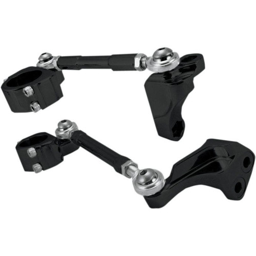 PartzBiz HD: 4424816-Alloy Art DC-1 Black CNC Combi Frame Stabilizer Harley Dyna 06-17 PartzBiz HD: 4424816-Alloy Art DC-1 Black CNC Combi Frame Stabilizer Harley Dyna 06-17