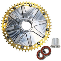 PartzBiz HD DS12102506 - Alloy Art Gold Cush Drive Carrier 51T Chain Conversion Harley Touring 09-20 PartzBiz HD DS12102506 - Alloy Art Gold Cush Drive Carrier 51T Chain Conversion Harley Touring 09-20