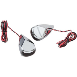 PartzBiz HD DS20201728 - Alloy Art MRL-3C Chrome Finish with Red Lens and Red LED Signal Marker Lights 98-19 Harley davidson electra road street glide king cvo turn indicator running custom lighting upgrade PartzBiz HD DS20201728 - Alloy Art MRL-3C Chrome Finish with Red Lens and Red LED Signal Marker Lights 98-19 Harley davidson electra road street glide king cvo turn indicator running custom lighting upgrade