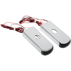 PartzBiz HD DS20200377 - Alloy Art Raw w/ Red LED Smoke Lens Fender Strut LED Marker Light For Harley Dyna 2006-2014 PartzBiz HD DS20200377 - Alloy Art Raw w/ Red LED Smoke Lens Fender Strut LED Marker Light For Harley Dyna 2006-2014