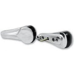 PartzBiz HD DS20200477 - Alloy Art Road Glide Chrome สัญญาณไฟเลี้ยว LED แบบครีบด้านหน้าพร้อมไฟสีเหลืองอำพัน | อาร์จีเอฟเอส2-1