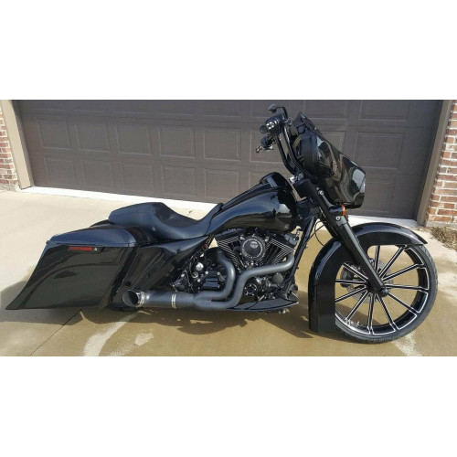 PartzBiz HD: 4424719-American Suspension 23" or FAT 21 wheel Triple Tree Kit Harley Touring 14-Up