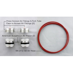 PartzBiz HD AR-70/49S-17 - American Suspension AR-70/41P-17 Fork Tube Air Ride Kit 17-Up Harley FL พร้อมสต็อกต้นไม้