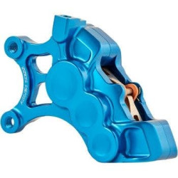 PartzBiz HD AN02-200 - Arlen Ness 02-200 คาลิปเปอร์ 6 ลูกสูบสีน้ำเงิน สำหรับดิสก์หน้าซ้าย 14” Harley & Custom