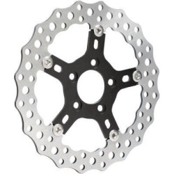 PartzBiz HD AN02-786 - Arlen Ness 02-786 Jagged Brake 11.5 Rotor Harley 5-Bolt Twin Cam & Evo 00-07 1710-3323 17103323 263795 sportster dyna fat boy bob slim low xl electra road street glide king ดีที่สุดสำหรับสมรรถนะการเบรก galfer