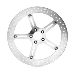 PartzBiz HD AN02-965 - Arlen Ness 02-965 Chrome Big เบรคลอยโรเตอร์หน้า 00-05 Harley Softail FXD