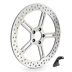 PartzBiz HD AN02-972 - Arlen Ness 02-972 เบรค 15 ” โรเตอร์ ดุมล้อซ้าย Harley 5-Bolt 06-17 1710-3323 17103323 263795 sportster dyna fat boy bob slim low xl electra road street glide king best for performance power braking galfer