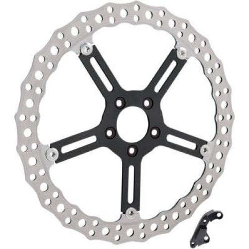 PartzBiz HD: 4424497-Arlen Ness 02-990 Jagged Brake 15 ” Rotor ดุมล้อซ้าย Harley 5-Bolt 00-05 1710-3223 17103223 264199 sportster dyna fat boy bob slim low xl electra road street glide king best for performance power braking galfer