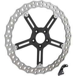 PartzBiz HD AN02-994 - Arlen Ness 02-994 Jagged Brake 15 ” Rotor ดุมล้อซ้าย Harley 5-Bolt 06-17 1710-3323 17103323 263795 sportster dyna fat boy bob slim low xl electra road street glide king best for performance power braking galfer