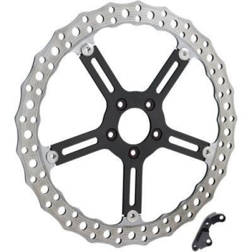 PartzBiz HD: 4424499-Arlen Ness 02-994 Jagged Brake 15" Rotor Left Hub Mount Harley 5-Bolt 06-17 1710-3323 17103323 263795 sportster dyna fat boy bob slim low xl electra road street glide king best for performance power braking galfer