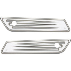 PartzBiz HD AN03-536 - Arlen Ness 03-536 Chrome Deep Cut Saddlebag Latch Hinge ครอบคลุม 14-21 Harley FLH/T