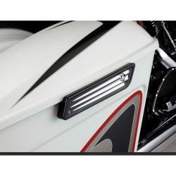 PartzBiz HD AN03-546 - Arlen Ness 03-546 สีดำ Deep Cut Saddlebag Latch บานพับสำหรับ Harley 14-21