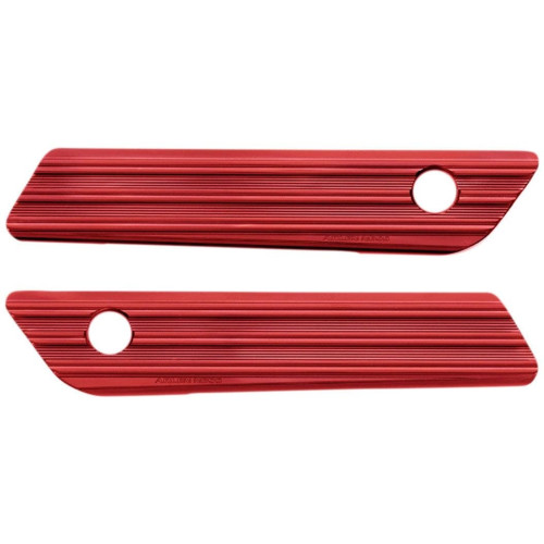 PartzBiz HD: 4424509-Arlen Ness 03-616 สีแดง Saddlebag Latch ครอบคลุม Billet คู่ Harley Touring 14-21
