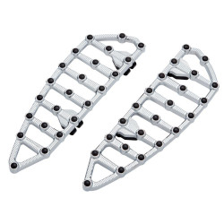 PartzBiz HD AN06-890 - Arlen Ness 06-890 Chrome MX Billet Floorboard Kit Harley Touring Softail 99-Up