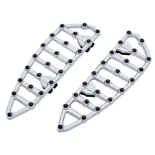 PartzBiz HD: 4424459-Arlen Ness 06-890 Chrome MX Billet Floorboard Kit Harley Touring Softail 99-Up