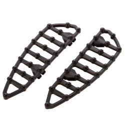 PartzBiz HD AN06-891 - Arlen Ness 06-891 Black MX Billet Floorboard Kit Harley Touring Softail 99-Up