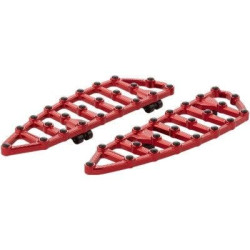 PartzBiz HD AN06-893 - Arlen Ness 06-894 พื้น CNC Billet Aluminium MX สีแดง 18 x 5.75 Harley 99-Up