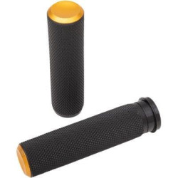 PartzBiz HD AN07-347 - Arlen Ness 07-347 Gold Fusion Knurled ปลอกแฮนด์ 1” สำหรับคันเร่ง By Wire Harley 76-Up