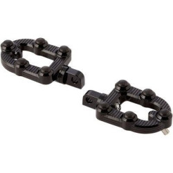 PartzBiz HD AN07-904 - Arlen Ness 07-904 Black Billet MX พักเท้าไดร์เวอร์ Male Mount HD Softail 18-Up