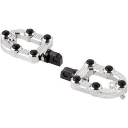 PartzBiz HD AN07-914 - Arlen Ness 07-914 Chrome Billet MX พักเท้าไดร์เวอร์ Male Mount HD Softail 18-Up