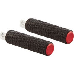 PartzBiz HD AN07-955 - Arlen Ness 07-955 Red Billet Knurled Fusion พักเท้าผู้โดยสาร HD Softail M8