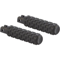 PartzBiz HD AN07-960 - Arlen Ness 07-962 Black Billet Air Trax Fusion Male Mount Footpegs สำหรับ Harley