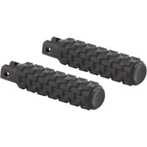 PartzBiz HD: 4424398-Arlen Ness 07-962 Black Billet Air Trax Fusion Male Mount Footpegs for Harley