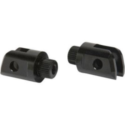 PartzBiz HD AN07-991 - Arlen Ness 07-991 Black Billet Splined MX Driver Footpeg Female Mounts Harley