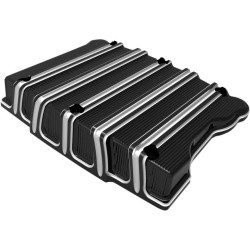 PartzBiz HD AN18-253 - Arlen Ness 10 Gauge Gloss Black Rocker Box Covers สำหรับ Harley Twin Cam 99-15 | 18-253