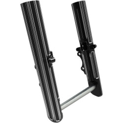 PartzBiz HD AN40-518 - Arlen Ness 10 Gauge Hot Legs Black Single Side Disc Lower Sliders Harley 14-16 | 40-518