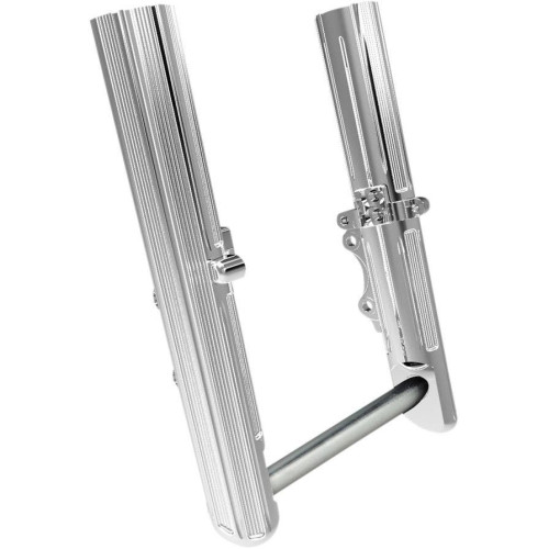 PartzBiz HD: 4424324-Arlen Ness 10 Gauge Hot Legs Chrome Single Side Disc Lower Sliders Harley 00-07 | 40-522