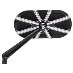 PartzBiz HD AN13-160 - Arlen Ness 13-160 สีดำ 10 เกจกระจกซ้าย Harley Universal 0640-1201 06401201