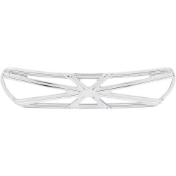 PartzBiz HD AN30-345 - Arlen Ness 30-345 Chrome 10 เกจ Forged Batwing Fairing Inserts 14-18 FLHT/C/X | 30-345