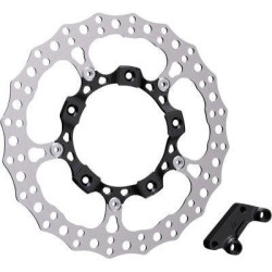 PartzBiz HD AN300-000 - Arlen Ness 300-000 14‚Äù Big Brake Rotor Kits Front Left Black Harley Touring FLH/T