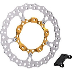 PartzBiz HD AN300-002 - Arlen Ness 300-002 14‚Äù Big Brake Rotor Kits Front Left Gold Harley Touring FLH/T