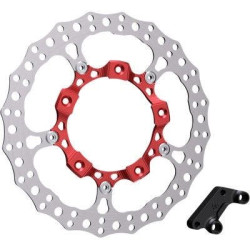 PartzBiz HD AN300-003 - Arlen Ness 300-007 14‚Äù Big Brake Rotor Kits Front Right Red Harley Touring FLH/T