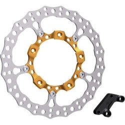 PartzBiz HD AN300-006 - Arlen Ness 300-006 14‚Äù Big Brake Rotor Kits Front Right Gold Harley Touring FLH/T