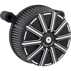PartzBiz HD AN50-291 - Arlen Ness 50-291 Big Sucker เครื่องฟอกอากาศ Stage 1 10-Gauge Black Twin Cam 99-17