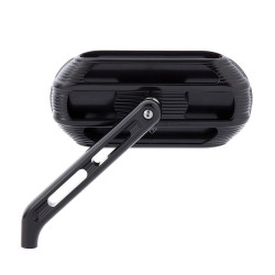 PartzBiz HD AN510-000 - Arlen Ness 510-000 Black Sidekick กระจกวงรีซ้าย Harley Universal 0640-1450 06401450 Victory Indian Cruiser Touring Motorcycle