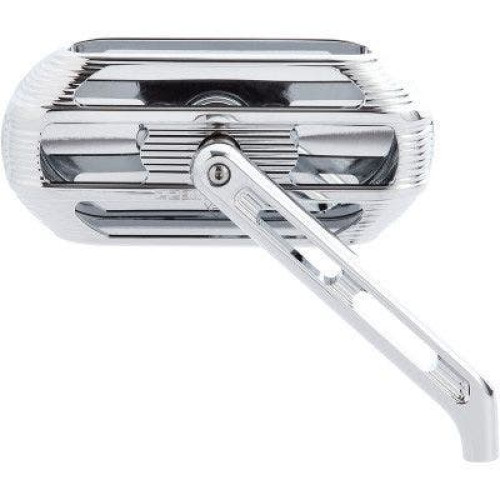 PartzBiz HD: 4424127-Arlen Ness 510-003 Chrome Sidekick กระจกรูปไข่ซ้าย Harley Universal 0640-1453 06401453 Victory Indian Cruiser Touring Motorcycle