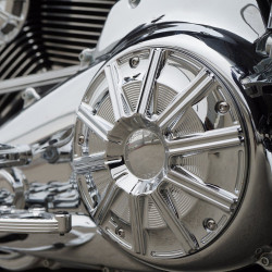 PartzBiz HD AN700-001 - Arlen Ness 700-004 Gold 10-Gauge Derby Cover Billet Harley Touring 16-Up